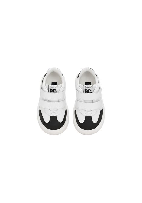 Sneakers Basse DG Original Bianche Con Patch Logo DG DOLCE & GABBANA KIDS | DN0205-A104889697